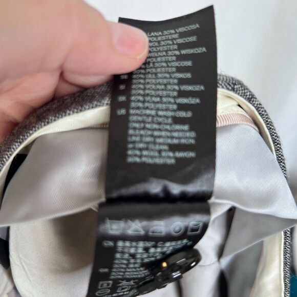 H&M Tweed Wool Blend Straight Leg Dress Pants Career Office Work Size 4 Classic - Picture 9 of 10